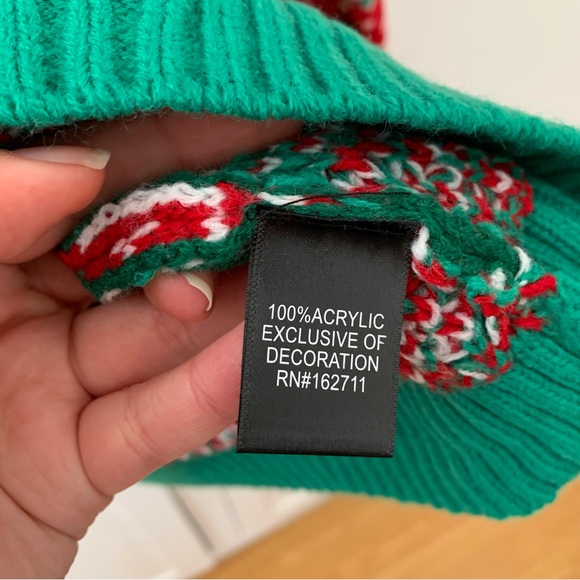 Blizzard Bay Red Green Christmas Dinosaur Sweatshirt Holiday Size Large - Picture 9 of 10